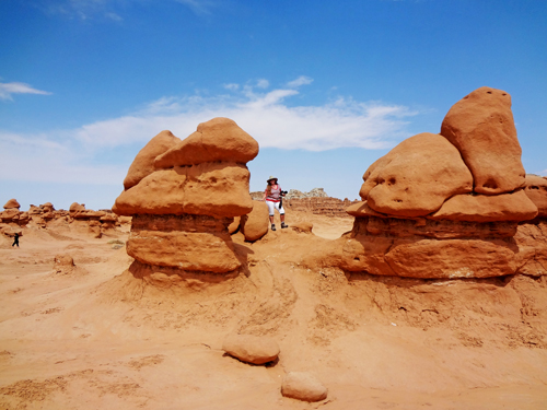 Karen Duquette having fun with the goblins